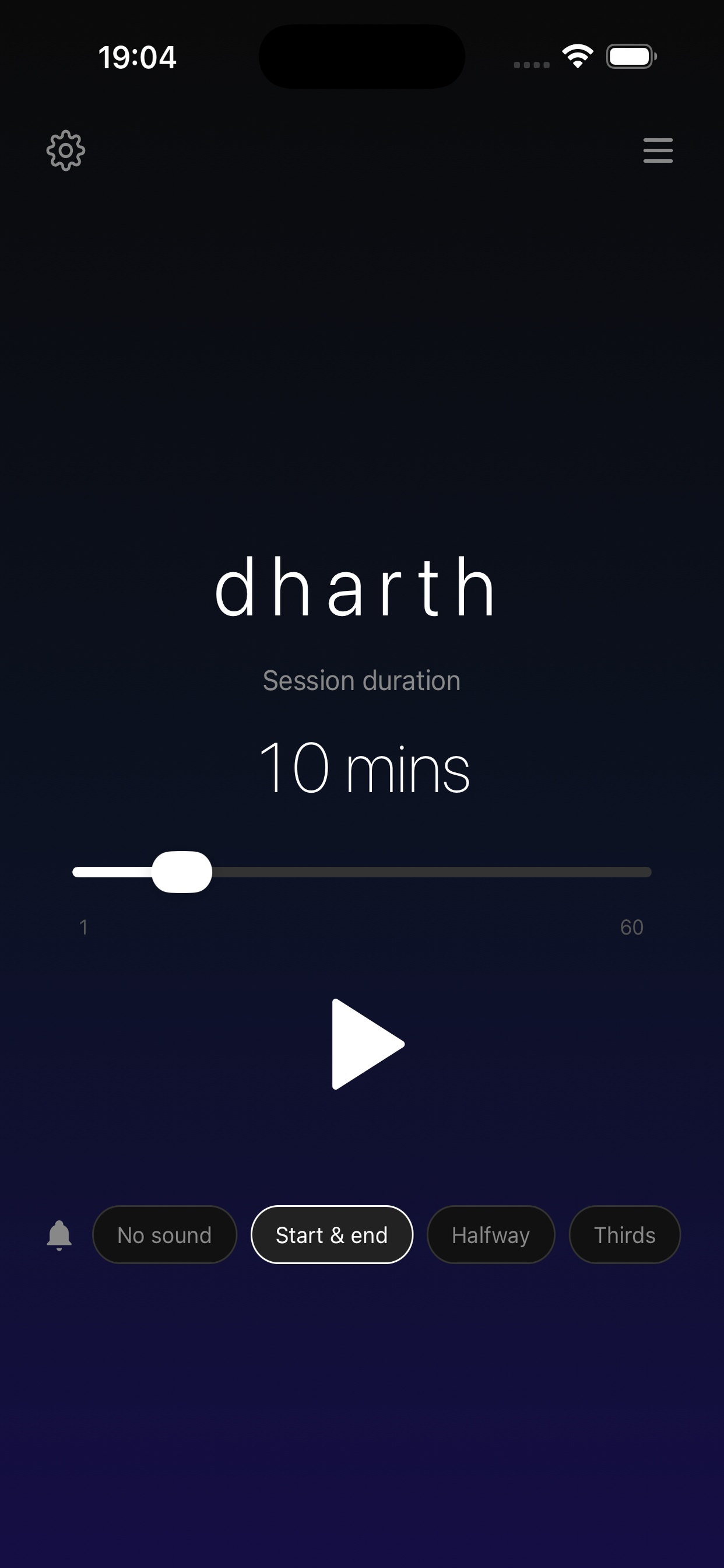 Dharth home screen
