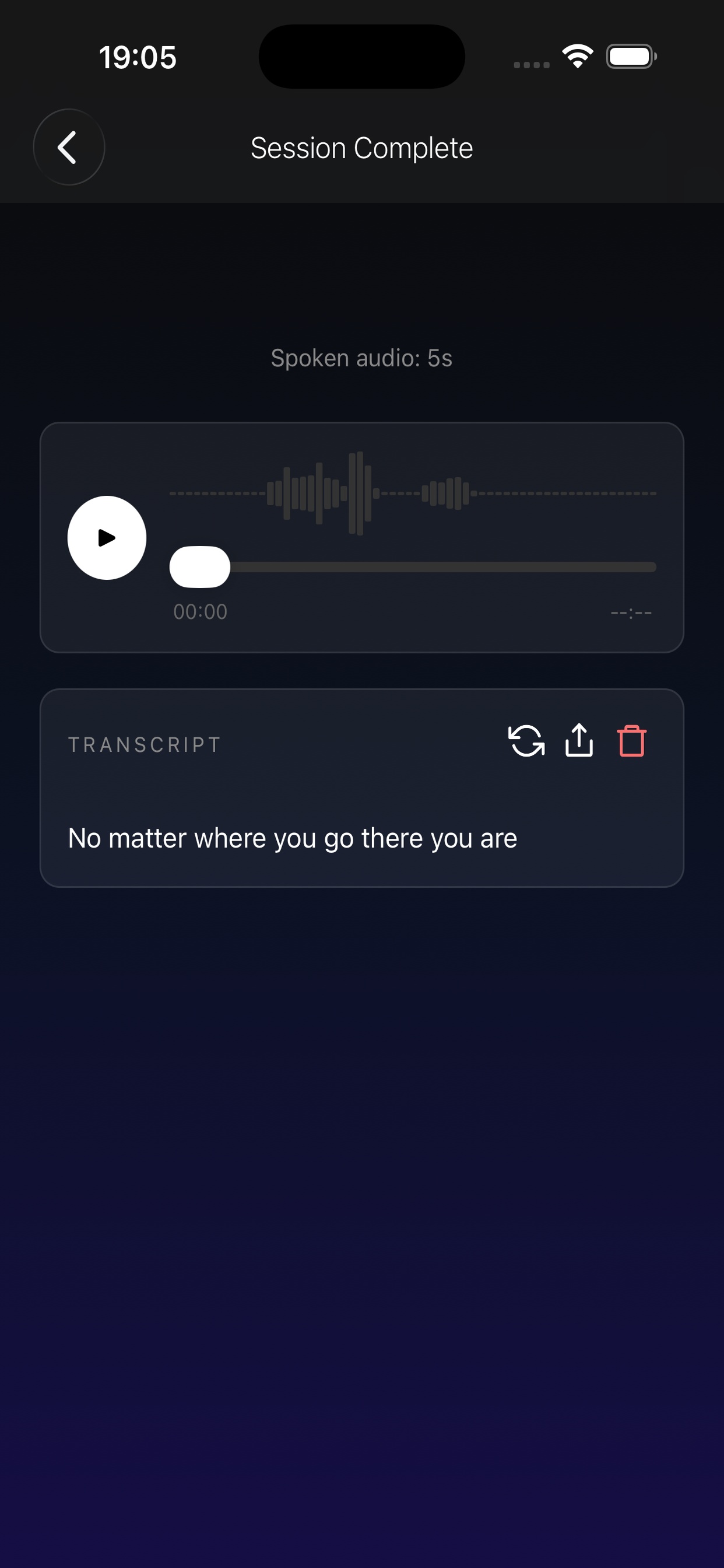 Dharth session screen